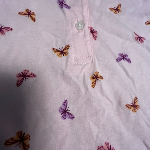 CARTERS BABY GIRLS PINK BUTTERFLY OVERRALLS - Picture 8 of 9